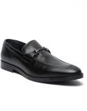 Teakwood Leathers Men Black Solid Leather Formal Slip-On Shoes Slip On For Men (Black , 8)