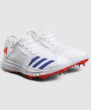 ADIDAS Howzat Spike 20 Cricket Shoes For Men (White , 9)