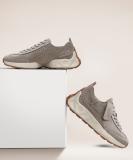 CLARKS Clarks Craft Speed. Stone Nubuck Sneakers For Women (Grey , 3.5)