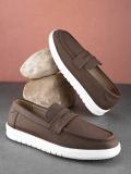 Mast & Harbour Solid Colour Slip-On Casual Shoes Casuals For Men (Brown , 10)