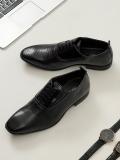 iD Lace-Up Oxford Formal Shoes Lace Up For Men (Black , 9)