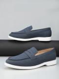 Mast & Harbour Mast & Harbour Men Solid Casual Slip On Shoes Mocassin For Men (Blue , 6)