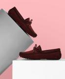 SAN FRISSCO Synthetic Leather|Comfort|Summer|Trendy|Walking|Outdoor|Daily Use For Men Loafers For Men (Maroon , 6)