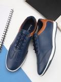 Mast & Harbour Casual Shoes Sneakers For Men (Navy, Tan , 9)