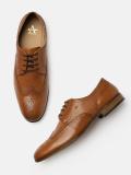 ARROW Arrow Men Tan Brown Textured Leather Brogues Formal Shoes Brogues For Men (Tan , 10)