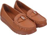 MOCHI Loafers For Women (Tan , 5)