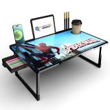 MAKD MULTIPURPOSE FOLDABLE WITH PEN, CUP HOLDER , STUDY & LAPTOP TABLE Solid Wood Study Table (Finish Color - US COTTED SPIDERMAN, Pre-assembled)