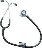 Micro Tone Aluminium alloy anodized extra soft tight sealing ear tube Acoustic Stethoscope (Black)