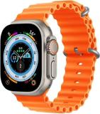 Yash Enterprises T800 ultra 1.99"Premium Series8 Titanium Design Full hd amoled screen Smartwatch (Orange Strap, FREE SIZE)