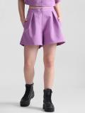 ONLY Solid Women Purple Casual Shorts