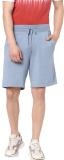 Celio Solid Men Blue Basic Shorts