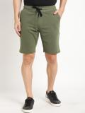 INDIAN TERRAIN Solid Men Green Casual Shorts