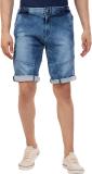 bEEVEE Solid Men Denim Blue Casual Shorts