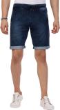 bEEVEE Solid Men Denim Blue Casual Shorts