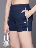 HRX by Hrithik Roshan Solid Women Blue Regular Shorts