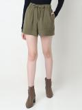 VERO MODA Solid Women Green Regular Shorts