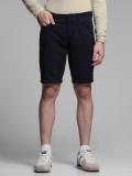 JACK & JONES Solid Men Dark Blue Casual Shorts