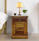 Meera Handicraft Sheesham Wood Solid Wood Side Table (Finish Color - Brown Finish, Pre-assembled)