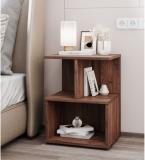 Wakefit Cinder Engineered Wood Bedside Table (Finish Color - Columbian Walnut, Knock Down)