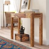 BAJOUM Solid Wood Console Table (Finish Color - Natural, Pre-assembled)