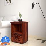 Deuba Sheesham Wood Solid Wood Side Table (Finish Color - Mahogany, Pre-assembled)