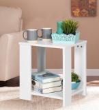 SPACEX Meydan Multipurpose End Table / Corner Table Engineered Wood Side Table (Finish Color - Frosty White, DIY(Do-It-Yourself))