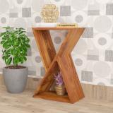 Navya Handicraft Sheesham Wood Console/Side/End Table For Living Room & Bedroom. Solid Wood Console Table (Finish Color - Natural Teak, Pre-assembled)