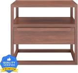 Durian Pure Turner Solid Wood Bedside Table (Finish Color - Dark Oak, Knock Down)