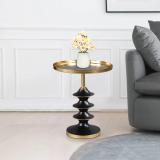 Hometown Stone Side Table (Finish Color - Black & Gold, DIY(Do-It-Yourself))