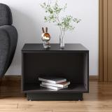 Godrej Interio Skyline Engineered Wood Corner Table (Finish Color - Black, Knock Down)