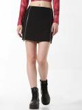 ONLY Solid Women Pencil Black Skirt