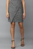 Allen Solly Checkered Women Pencil Grey Skirt