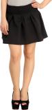 N-gal Solid Women A-line Black Skirt