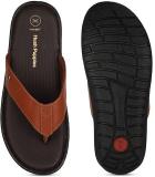 HUSH PUPPIES Men Flip Flops (Tan , 10)