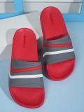 Mast & Harbour Men Slides (Red, Grey , 6)