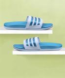 ADIDAS Women ADILETTE COMFORT Slides (Blue , 5)