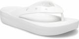 CROCS Women Women's Classic Platform Flip Flops (White , 9 UK/India)