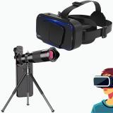 DRUMSTONE Premium VR Headset With 48x Mini Tripod & Selfie Stick (Smart Glasses, Multicolor)