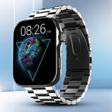 Noise Vision 3 with 1.96" AMOLED display with Thin Bezel, Metallic Build Smartwatch (Silver Strap, Regular)