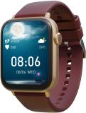 PA Maxima Max Pro Fortune 1.83" Ultra HD Display, BT Calling, 650 Nits, AI Voice Assistant Smartwatch (Rose Gold Wine Strap, Free Size)