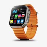 TECHNUV T800 Bluetooth watch 2inch Big Screen Sunlight Proof Display Music Play Notifier Smartwatch (ORANGE Strap, Free Size)