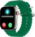 VIKYUVI Vikfit Halo Pro 2.01" HD Display|BT Call|Working Crown|600 Nits|Mettal Dial|Spo2 Smartwatch (Peacock Green Strap, Free size)