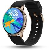 Pebble Cosmos Luxe 2.0 1.43" AMOLED Display with BT Calling and Responsive Watch Faces Smartwatch (Midnight Strap, Free Size)