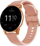 GameSir Active 2 Round Stay Connected with YouTube, Facebook, and Insta Notifications Smartwatch (Pink Strap, Free Size)