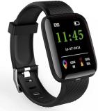 Clonezo LATEST_ID116 MULTI FACES FITNESS TRACKER smartband (Black Strap, Size : FREE SIZE)