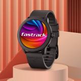 Fastrack FR1|1.39 inch Super UltraVU Display(360*360)|Advanced BT Calling|Split Screen Smartwatch (Black Strap, Free Size)