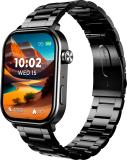 beatXP Unbound Pro 1.96'' AMOLED Display with 800 Nits, BT Calling & Metal Body, IP67 Smartwatch (Copper Black Strap, Free Size)