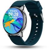 Pebble Cosmos Luxe 2.0 1.43" AMOLED Display with BT Calling and Responsive Watch Faces Smartwatch (Green Alpine Strap, Free Size)