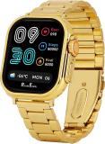 PunnkFunnk S9 Ultra Bluetooth Calling Touch Full screen display Music, Fitness Health Smartwatch (Gold Strap, 2 Inch Large Sunlight Proof Display)