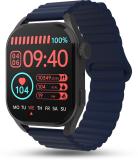 Pebble Vogue 1.96" Amoled Always On Display,Magnetic Strap, BT Calling, Rotating Crown Smartwatch (Blue Strap, Free Size)